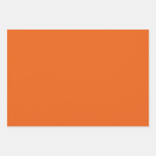 Grau und Orange Geschenkpapier Set (Vorderseite)