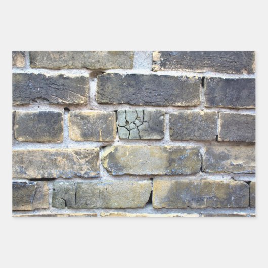 Grau und Pastelle Krummeln Ziegelmauer Geschenkpapier Set (Vorderseite 2)