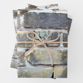 Grau und Pastelle Krummeln Ziegelmauer Geschenkpapier Set (Beispiel)