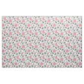 Grau und Rosa. Blumenmuster Stoff (Fat Quarter (45,7 x 55,9 cm))
