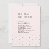 Grau und Rosa | Chic Modern Brautparty Einladung (Vorderseite)