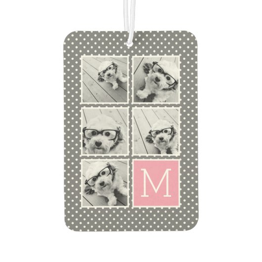 Grau und rosa Instagramm 5 Autolufterfrischer (Rückseite)