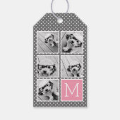 Grau und rosa Instagramm 5 Geschenkanhänger (Vorderseite)