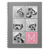 Grau und rosa Instagramm 5 Notizblock (Vorderseite)