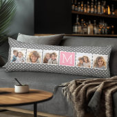 Grau und rosa Instagramm 5 Seitenschläferkissen