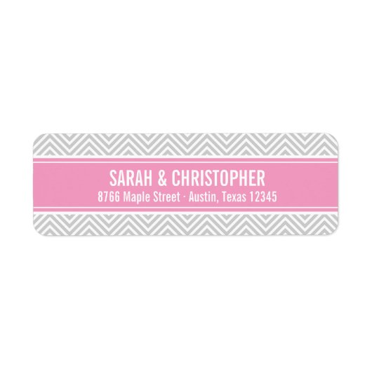 Grau und Rosa Moderne Zickzack (Vorne)