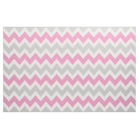 Grau und Rosa Moderne Zickzack Großformat Stoff (Yard (91,4 cm))