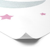 Grau und Rosa | Moon and Stars Kinderzimmer Poster (Ecke)