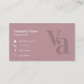 Grau und Rosa Visitenkarte (Rückseite)