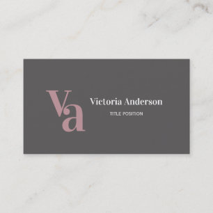 Grau und Rosa Visitenkarte