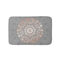 Grau und Rose Gold | Floral Mandala