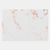 Grau und Rose Gold Marmor Look Geschenkpapier Set (Vorderseite 2)