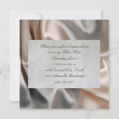 Grau und Rose Satin Lingerie Party Einladung (Rückseite)