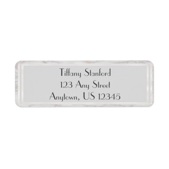 Grau-und Rosen-Gold marmorte personalisiertes |