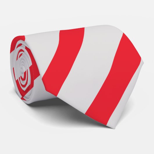 Grau-und Scarlet-Diagonal-Gestreifte Krawatte (Gerollt)