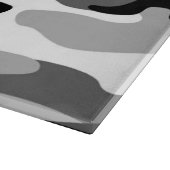 Grau und Schwarz Camouflage Cutting Board Schneidebrett (Ecke)
