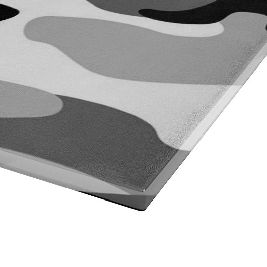 Grau und Schwarz Camouflage Cutting Board Schneidebrett (Ecke)