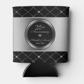 Grau und schwarz geometrische Formen - 25 Jahre Dosenkühler (Vorderseite)