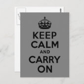 Grau und Schwarz halten Ruhe und tragen weiter Postkarte (Vorne/Hinten)