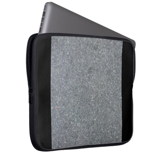 Grau und Schwarz Laptopschutzhülle (Vorne Rechts)