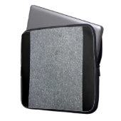 Grau und Schwarz Laptopschutzhülle (Vorderseite Links)