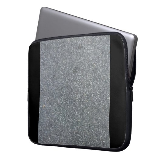 Grau und Schwarz Laptopschutzhülle (Vorderseite Links)