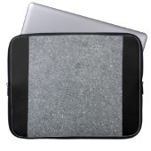 Grau und Schwarz Laptopschutzhülle (Vorderseite)