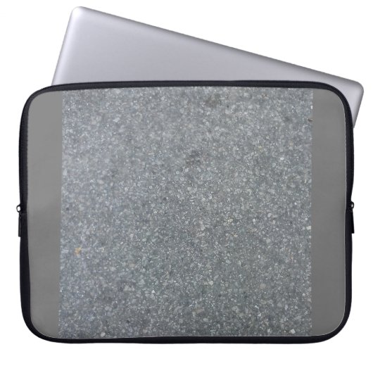 Grau und Schwarz Laptopschutzhülle (Vorderseite)