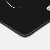 Grau-und Schwarz-Monogramm-Glitzern Schreibtischunterlage (Ecke)