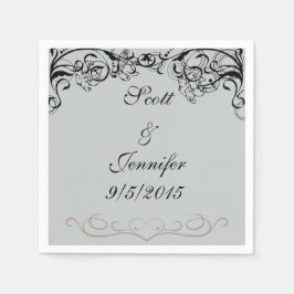 Grau und Schwarz Napkins Serviette