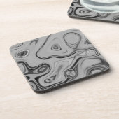 Grau und schwarz neutrale Farben Getränkeuntersetzer (Linke Seite)