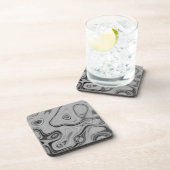 Grau und schwarz neutrale Farben Getränkeuntersetzer (Rechte Seite)