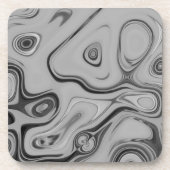 Grau und schwarz neutrale Farben Getränkeuntersetzer (Vorderseite)