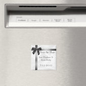 Grau und Schwarz Speichern Sie den Datumsmagnet Magnet (In Situ (Geschirrspüler))