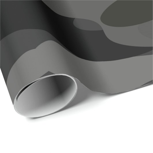 Grau-und Schwarz-Tarnung Geschenkpapier (Rolleneckpunkt)