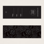 Grau und Schwarz Vibranu und feines Blumenmuster (Vorne & Hinten)