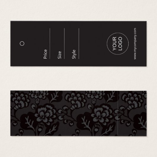 Grau und Schwarz Vibranu und feines Blumenmuster (Vorne & Hinten)