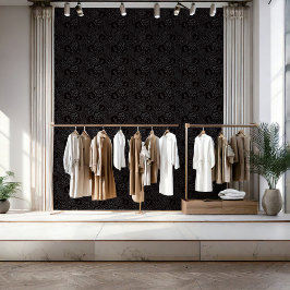 Grau und Schwarz Vibranu und feines Blumenmuster Tapete