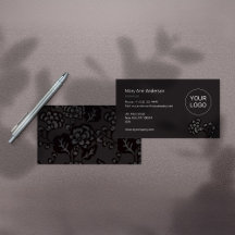 Grau und Schwarz Vibranu und feines Blumenmuster