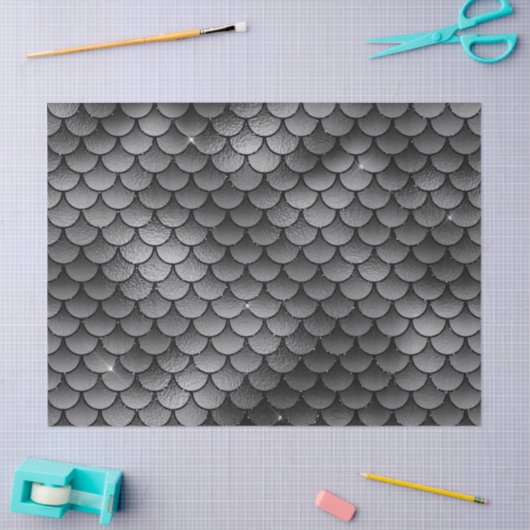 Grau- und Schwarzfisch-Scala-Dekoupage Seidenpapier (Basteln)