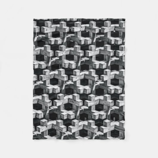 Grau- und Schwarzkreuz Fleecedecke (Vorderseite)