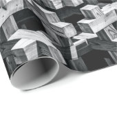 Grau- und Schwarzkreuz Geschenkpapier (Rolleneckpunkt)