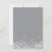 Grau und Silber Party Vielen Dank. Einladung (Rückseite)