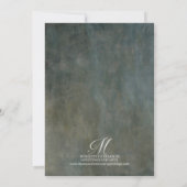 Grau und Silver Textured Look Leere Nest Party Einladung (Rückseite)