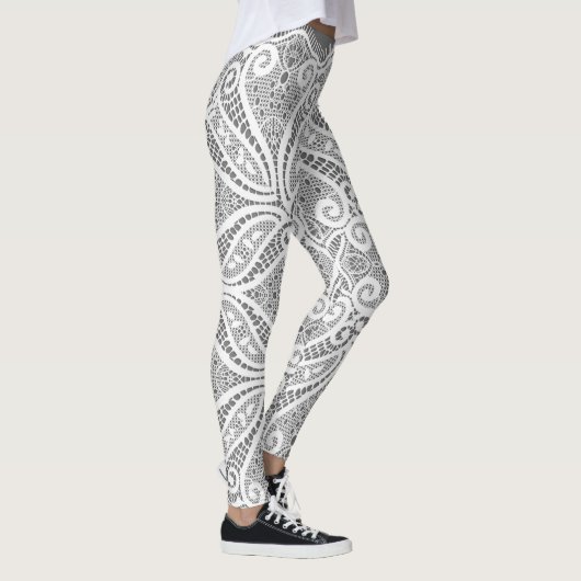 Grau- und SpitzenLeggings Leggings (Rechts)