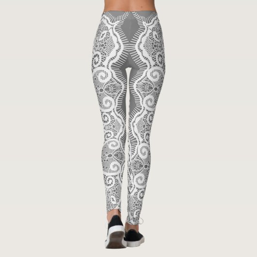 Grau- und SpitzenLeggings Leggings (Rückseite)