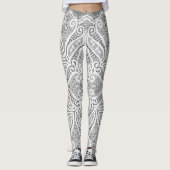 Grau- und SpitzenLeggings Leggings (Vorderseite)