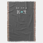 Grau und Türkis Moderne Hochzeitsmonographie Decke (Vorderseite Vertikal)