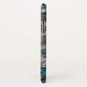 Grau und Türkis Wasserfarbe Case-Mate iPhone Hülle (Hinten/Rechts)