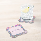Grau und weich rosa Confetti Paper Untersetzer (Vor Ort)